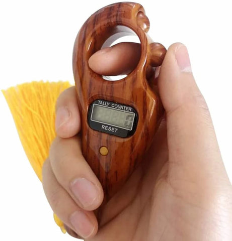 Pack of 2 Digital Tasbeeh Tally Counter with LED Light Beads Rolling