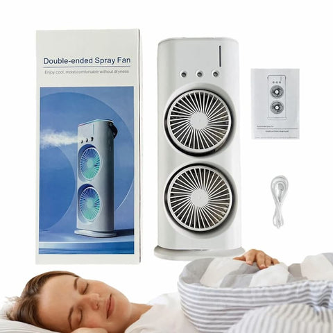Double-Ended Spray Water Mist Fan with Remote