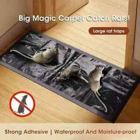 Bundle of 2 Rat Killing Magic Carpets Rodents Moles Trap Rat Mice Trap Clear Invisible Mouse Glue Trap Large