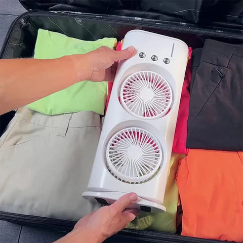 Double-Ended Spray Water Mist Fan with Remote