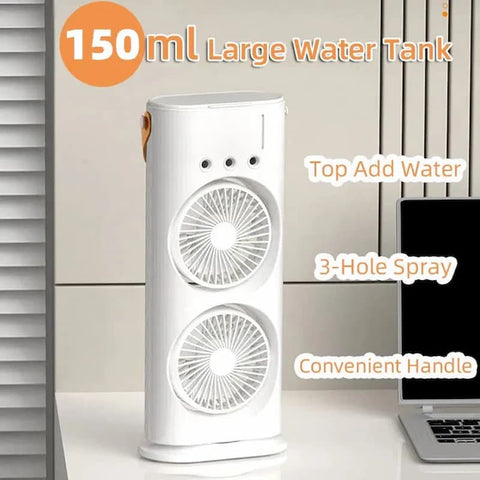 Double-Ended Spray Water Mist Fan with Remote