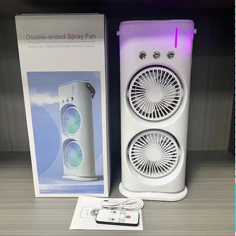 Double-Ended Spray Water Mist Fan with Remote