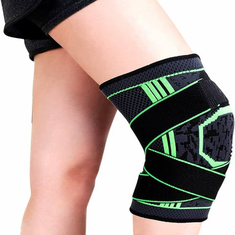 Pack of 2 Sports Knee Support Pads Braces Adjustable Knee Sleeves for Knee Pain Relief 2 Pieces