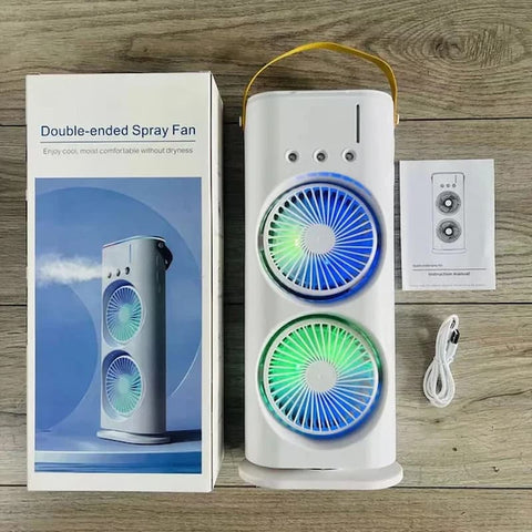 Double-Ended Spray Water Mist Fan with Remote