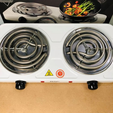 Double Electric Stove Dual Burner Hot Plate 2000W , Hot Plates heat up in just 2 mins