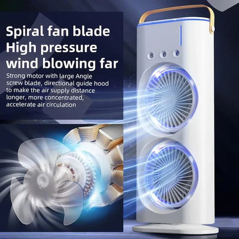 Double-Ended Spray Water Mist Fan with Remote