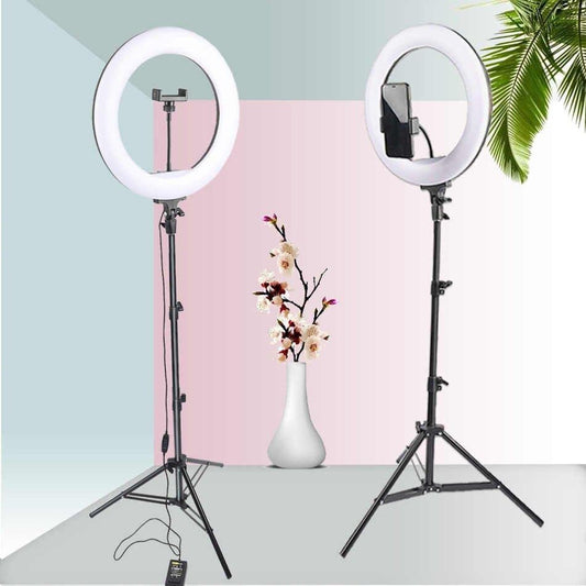 36cm Professional Studio Ring Light Lamp Fill, Mobile Holder With Tripod Stand 7.5 ft Long for youtube, Tiktok , and Streaming, Photography - Online Shopping in Pakistan: Beauty, Fashion, Electronics, Sports & Lifestyle, VR, Skincare