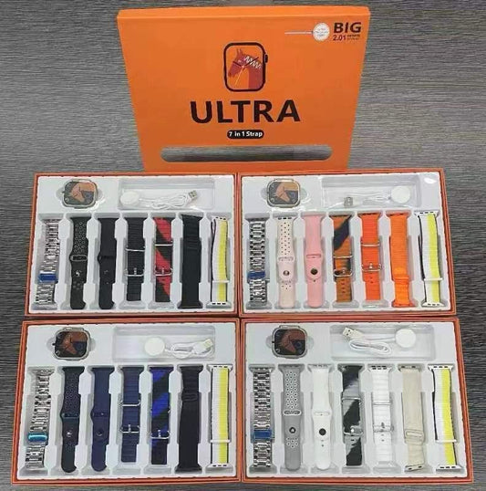 7 In 1 Ultra Smart Watch Multicolor - Online Shopping in Pakistan: Beauty, Fashion, Electronics, Sports & Lifestyle, VR, Skincare