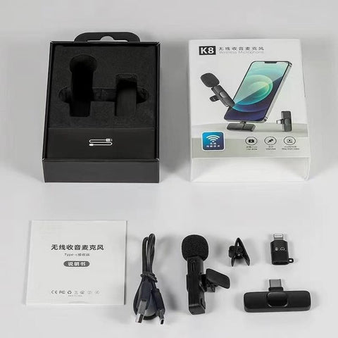 K8 Wireless Collar Microphone For Type C Android, IOS - Online Shopping in Pakistan: Beauty, Fashion, Electronics, Sports & Lifestyle, VR, Skincare