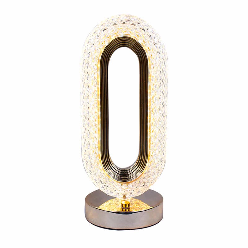 New Luxury Oval Shaped Crystal Table Lamp With 3 Colors Touch Control Rechargeable - Online Shopping in Pakistan: Beauty, Fashion, Electronics, Sports & Lifestyle, VR, Skincare