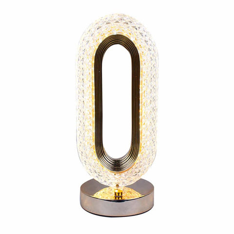 New Luxury Oval Shaped Crystal Table Lamp With 3 Colors Touch Control Rechargeable - Online Shopping in Pakistan: Beauty, Fashion, Electronics, Sports & Lifestyle, VR, Skincare