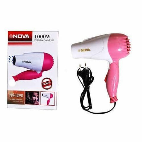 Nova 1290 Professional Foldable Hair Dryer 1000W (Multicolor) - Online Shopping in Pakistan: Beauty, Fashion, Electronics, Sports & Lifestyle, VR, Skincare