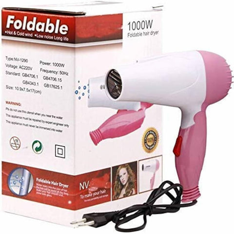 Nova 1290 Professional Foldable Hair Dryer 1000W (Multicolor) - Online Shopping in Pakistan: Beauty, Fashion, Electronics, Sports & Lifestyle, VR, Skincare