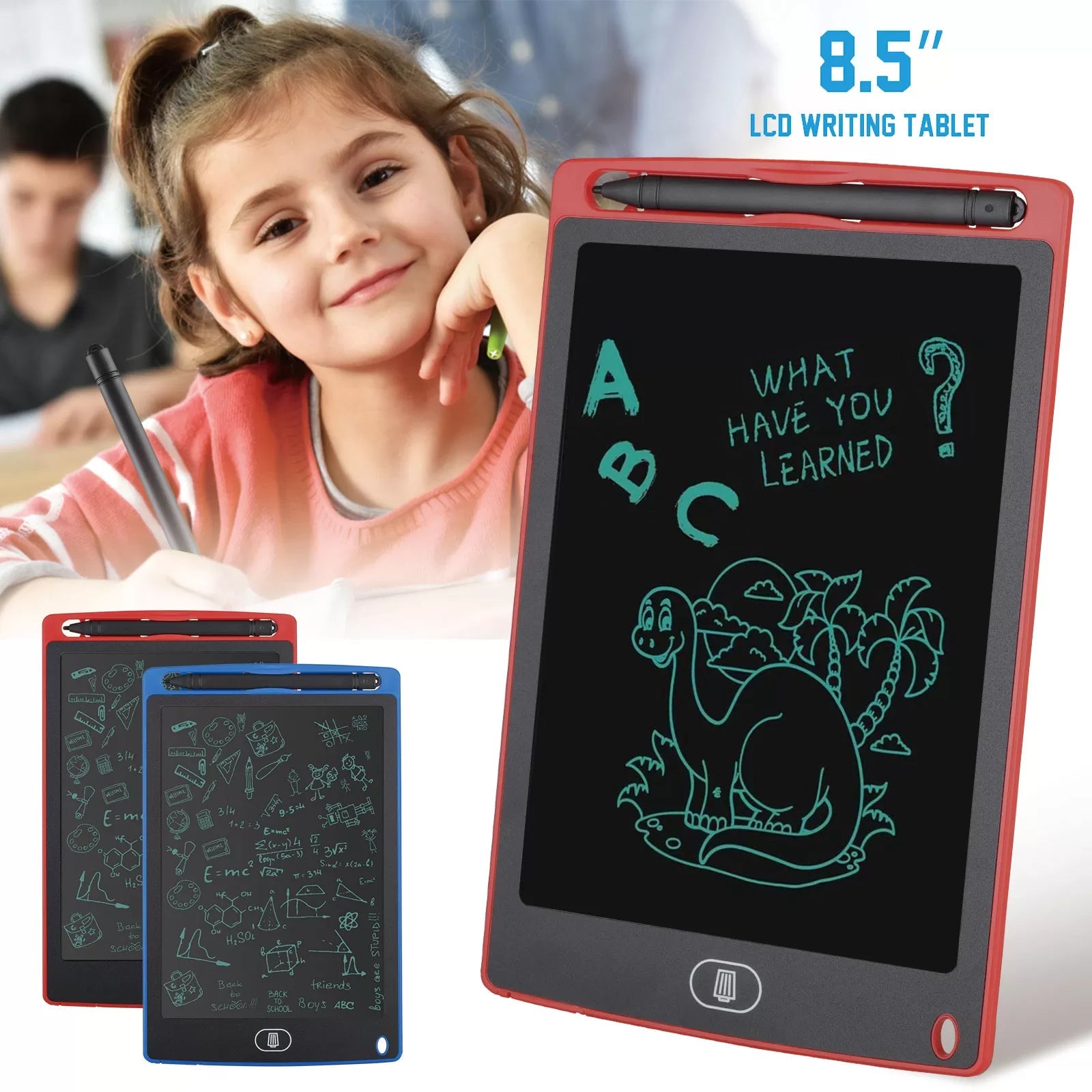Original Tablet LCD Multicolor Writing and drawing tablet with best writing Effect Electronic Slate E-writer Digital Memo Pad Erasable easily Learning Toys And Gadgets For Educational And Daily Life Routine tablet Purpose for kids -8.5 Inch - Online Shopping in Pakistan: Beauty, Fashion, Electronics, Sports & Lifestyle, VR, Skincare