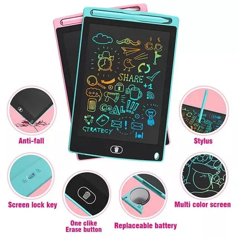 Original Tablet LCD Multicolor Writing and drawing tablet with best writing Effect Electronic Slate E-writer Digital Memo Pad Erasable easily Learning Toys And Gadgets For Educational And Daily Life Routine tablet Purpose for kids -8.5 Inch - Online Shopping in Pakistan: Beauty, Fashion, Electronics, Sports & Lifestyle, VR, Skincare