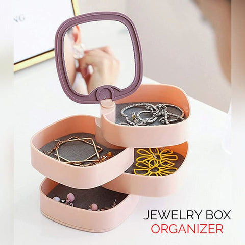 Rotating Jewelry Organizer 360° Storage Box 4 Layers Portable Travel Jewellery Holder Jewellery Accessory Organizer - Online Shopping in Pakistan: Beauty, Fashion, Electronics, Sports & Lifestyle, VR, Skincare