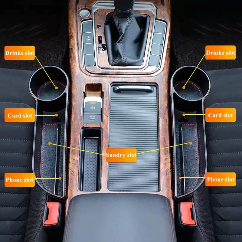 Set of 2 Car Seat Box Storage Car Seat Side Pocket Gap Slit Pocket Storage Organizer - Online Shopping in Pakistan: Beauty, Fashion, Electronics, Sports & Lifestyle, VR, Skincare