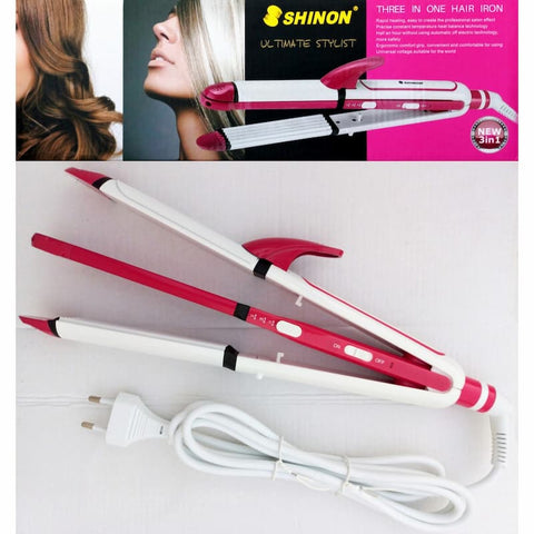 Shinon 3 IN 1 Hair Iron Professional Hair Straightener Curler And Cri Online Shopping in Pakistan Beauty Fashion Electronics Sports Lifestyle VR Skincare Ratdin.pk
