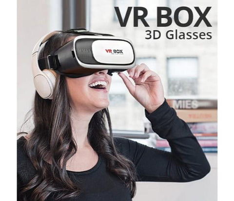 VR Box Virtual Reality Version 2 3D Glasses with Remote White Black